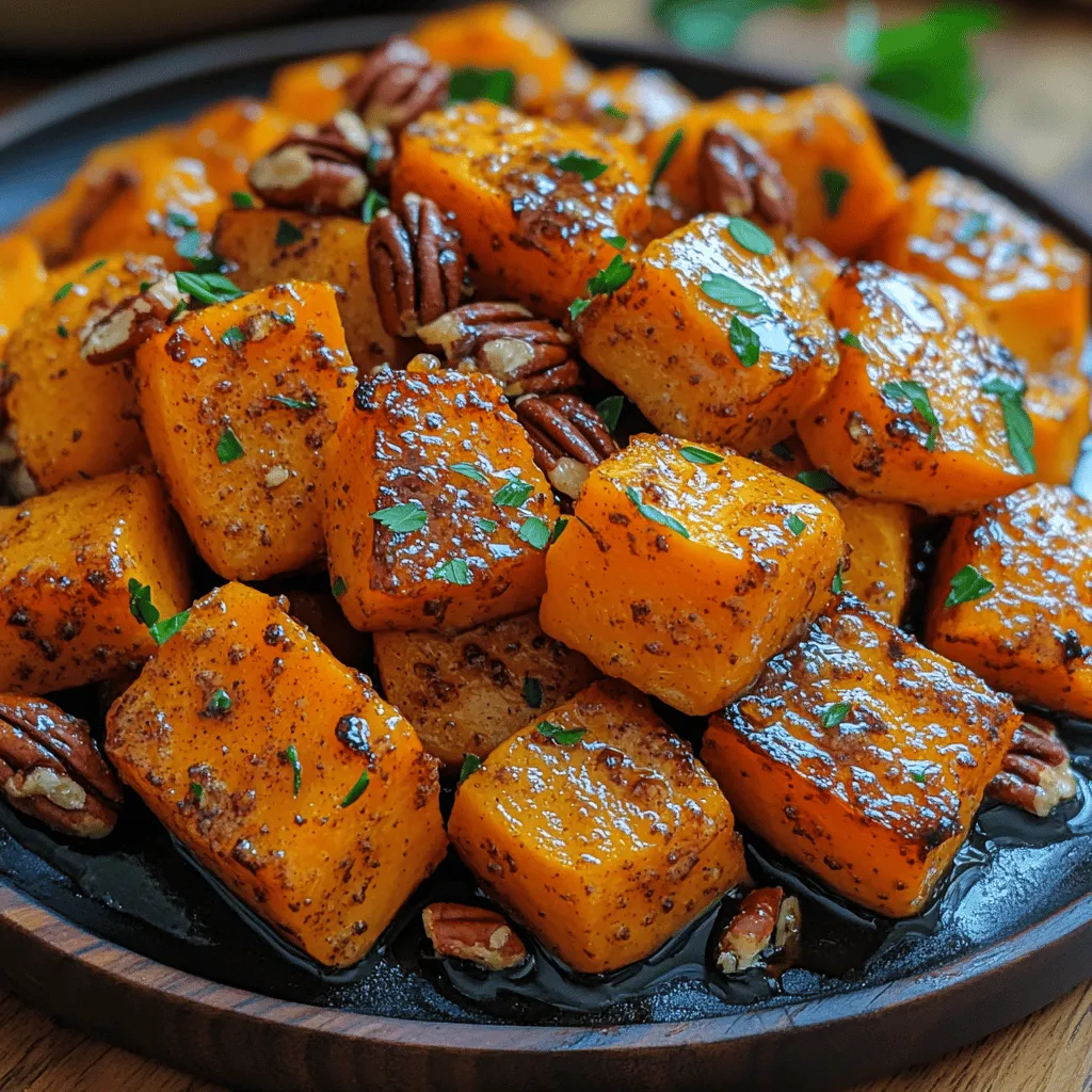 As autumn rolls in, the vibrant hues of butternut squash grace markets and kitchens alike, capturing the essence of the season. This versatile vegetable, with its smooth, pale orange skin and sweet, creamy flesh, has become a staple in many fall-inspired recipes. Among these, the <strong>Sweet & Savory Honey Roasted Butternut Squash</strong> stands out as a delightful dish that perfectly balances the natural sweetness of the squash with rich, savory flavors, making it suitable for various occasions—from cozy family dinners to festive holiday feasts.” /></p>
</p>
<h3>Mixing the Dressing</h3>
</p>
<p>To create the delightful flavor profile of your sweet and savory honey roasted butternut squash, mixing the dressing is a crucial step. The key to a delicious dressing lies in achieving the perfect balance of flavors. For this recipe, you’ll want to combine honey, olive oil, salt, pepper, and a pinch of cayenne pepper for a subtle kick.</p>
</p>
<p>Start by measuring out your ingredients: ¼ cup of honey, 2 tablespoons of olive oil, and seasonings to taste. In a small bowl, whisk together the honey and olive oil until they are well combined. The significance of whisking cannot be overstated; this step not only mixes the ingredients but also emulsifies them, ensuring a smooth and cohesive dressing that clings beautifully to the squash.</p>
</p>
<h3>Coating the Squash</h3>
</p>
<p>Once your dressing is ready, it’s time to coat the butternut squash. Cut your squash into uniform cubes, ideally about 1-inch in size. This uniformity is vital for consistent roasting, as it ensures that all pieces cook at the same rate. When you have your squash ready, place it in a large mixing bowl.</p>
</p>
<p>Pour the dressing over the squash cubes and use a spatula to gently toss them until each piece is evenly coated. This technique ensures that every bite will be infused with the delicious flavors of the dressing. If you find that some pieces are not well-coated, you can use your hands to massage the dressing into the squash gently. Make sure to work quickly but thoroughly to achieve even coverage.</p>
</p>
<h3>Roasting Process</h3>
</p>
<p>Now that your butternut squash is perfectly coated, it’s time to roast it. For optimal results, you’ll want to use a large baking sheet. This allows ample space for the squash to roast evenly. When placing the cubes on the sheet, ensure they are spaced out adequately. Crowding the pan can lead to steaming rather than roasting, preventing that desirable caramelization.</p>
</p>
<p>Preheat your oven to 425°F (220°C) – this high temperature is essential for achieving that golden-brown exterior. Spread the coated squash in a single layer on the baking sheet, then put it in the oven.</p>
</p>
<p>When roasting, time and temperature are crucial. Roast the squash for about 25 to 30 minutes, flipping the pieces halfway through to promote even cooking. To check for doneness, look for tenderness when pierced with a fork and a beautiful caramelized color on the edges. The natural sugars in the squash will create a delightful sweetness, contrasting beautifully with the savory elements of the dressing.</p>
</p>
<p>Stirring halfway through the roasting process is essential for achieving that even roast. Not only does this promote uniform cooking, but it also enhances the caramelization process, resulting in a more flavorful dish.</p>
</p>
<h3>Garnishing and Serving Suggestions</h3>
</p>
<p>While the butternut squash is roasting, think about garnishing and serving options that will elevate your dish. Garnishes play a significant role in both flavor and presentation. Consider adding a sprinkle of fresh herbs such as parsley or sage after roasting for a pop of color and an aromatic finish. A drizzle of balsamic glaze can also add a tangy sweetness that pairs beautifully with the squash.</p>
</p>
<p>This dish can be served in various ways. As a side, honey roasted butternut squash complements roasted meats like chicken or pork wonderfully. You can also incorporate it into salads, providing a warm element to mixed greens or grain salads. Serve it warm over a bed of arugula with some feta cheese and pumpkin seeds for added crunch and flavor.</p>
</p>
<p>Pairing recommendations include serving it alongside main dishes such as grilled chicken, herb-crusted salmon, or even a hearty vegetarian lasagna. It also works well as part of a Thanksgiving spread or holiday feast, bringing a seasonal touch to your table.</p>
</p>
<h3>Nutritional Benefits of the Dish</h3>
</p>
<p>Beyond its delicious taste and appealing presentation, honey roasted butternut squash is packed with nutritional benefits. Butternut squash is an excellent source of vitamins A and C, which are essential for maintaining healthy skin and boosting the immune system. The fiber content in butternut squash aids digestion and supports heart health.</p>
</p>
<p>When combined with honey, you also introduce natural sweetness without the need for refined sugars. Honey is known for its antioxidant properties, which can help combat inflammation in the body. The olive oil used in the dressing adds healthy fats, contributing to heart health and providing a satiating quality to the dish.</p>
</p>
<p>This recipe is versatile and fits well into various diets. For those following vegetarian or vegan diets, simply substitute honey with maple syrup or agave nectar. Additionally, it’s gluten-free, making it suitable for those with gluten sensitivities. This dish is not only nourishing but also a delightful way to include seasonal produce in your meals.</p>
</p>
<h3>Conclusion</h3>
</p>
<p>In conclusion, sweet and savory honey roasted butternut squash is a versatile dish that can enhance any meal. Its combination of flavors, textures, and nutritional benefits makes it a standout option for both everyday meals and special occasions. Encouraging you to try this recipe will bring a delightful flavor combination that showcases the beauty of seasonal ingredients.</p>
</p>
<p>The process of roasting butternut squash transforms its natural sweetness into caramelized perfection, creating a comforting addition to any table. Whether served as a side, in a salad, or as a component of a larger dish, honey roasted butternut squash is sure to impress. Embrace this recipe as a celebration of fall produce and enjoy the warmth and nourishment it brings to your dining experience.</p>
</div>