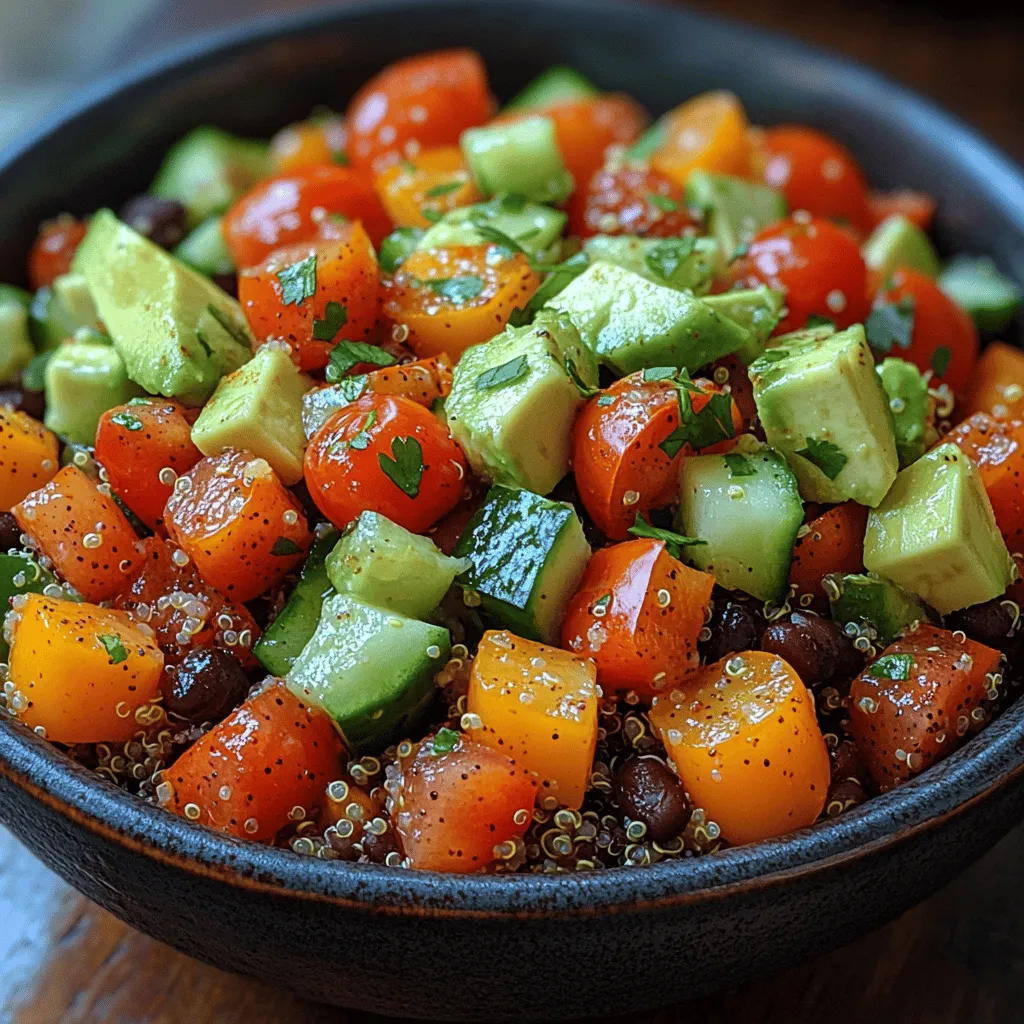 In a world where health consciousness is on the rise, colorful quinoa veggie bowls have emerged as not just a feast for the eyes but also a wholesome option for the palate. These bowls are perfect for anyone looking to infuse their meals with color, flavor, and nutrition. The combination of quinoa and an array of fresh vegetables creates a satisfying dish that is easy to prepare and highly customizable. Whether you're a busy professional, a fitness enthusiast, or simply someone who enjoys delicious food, this recipe caters to those seeking nutritious and satisfying meals.