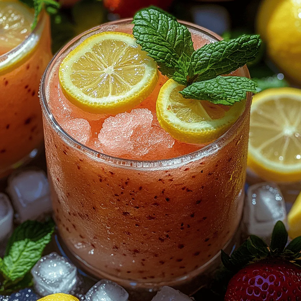 To craft the perfect Frosty Strawberry Lemonade, it is crucial to understand the role each ingredient plays in the recipe. Let’s take a closer look at the stars of this refreshing drink:
