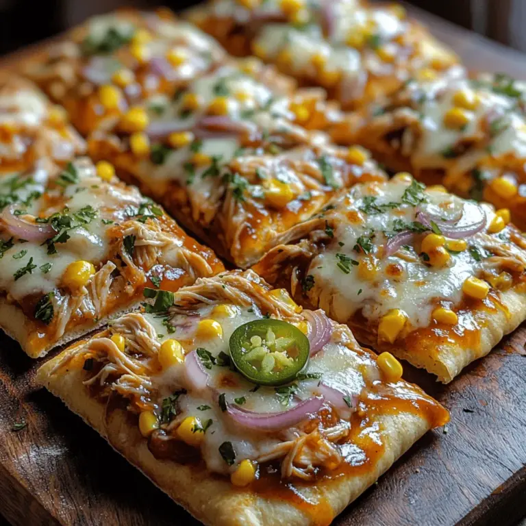 BBQ Chicken Flatbread Pizza is the ultimate comfort food that combines the smoky flavors of barbecue with the satisfying crunch of flatbread. This delightful dish is perfect for a quick weeknight dinner or a laid-back gathering with friends and family. The beauty of BBQ Chicken Flatbread Pizza lies not only in its delicious flavor but also in its simplicity and versatility. You can easily customize it to suit your taste preferences, making it an ideal choice for any occasion.
