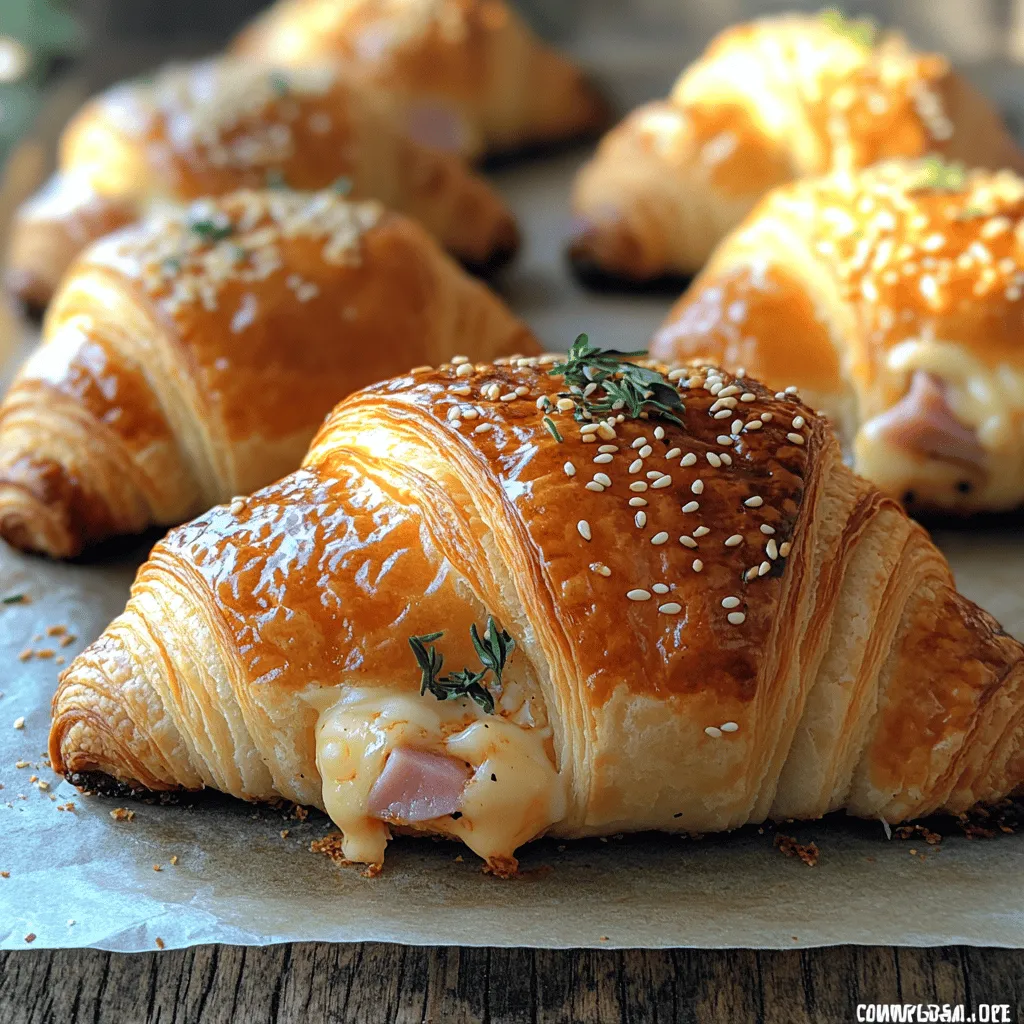 Mini Ham and Cheese Croissants Delight offers a perfect balance of flaky pastry and savory fillings, making them an irresistible choice for any occasion. Whether you're hosting a gathering, planning a casual get-together, or simply craving a comforting snack, these delightful mini croissants can be your go-to recipe. The combination of buttery, flaky crescent roll dough enveloping tender ham and gooey melted cheese creates a flavor profile that is sure to satisfy both adults and kids alike.