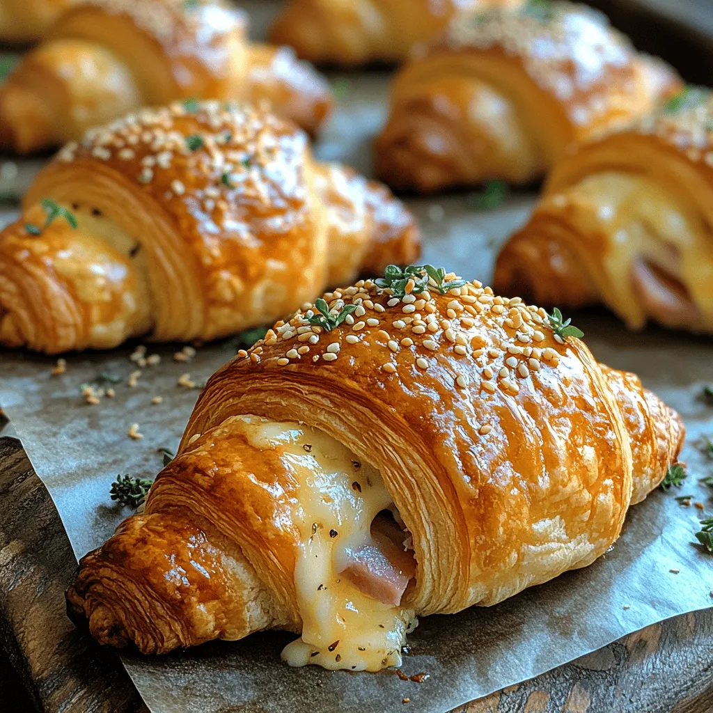 Mini Ham and Cheese Croissants Delight offers a perfect balance of flaky pastry and savory fillings, making them an irresistible choice for any occasion. Whether you're hosting a gathering, planning a casual get-together, or simply craving a comforting snack, these delightful mini croissants can be your go-to recipe. The combination of buttery, flaky crescent roll dough enveloping tender ham and gooey melted cheese creates a flavor profile that is sure to satisfy both adults and kids alike.