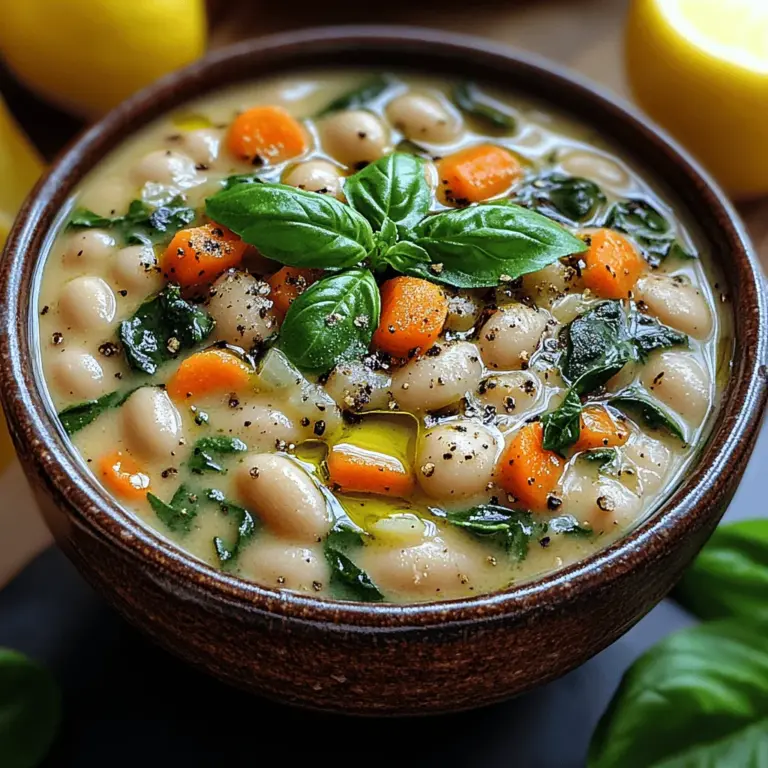In the heart of Italian cuisine lies a treasure trove of flavors and comfort, and one dish that embodies this spirit is the Creamy Tuscan White Bean Soup. This delightful recipe marries the earthy goodness of cannellini beans with aromatic herbs, fresh vegetables, and a luscious creamy texture that warms the soul. Perfect for chilly evenings or as a hearty lunch option, this soup is not only delicious but also packed with nutrients that make it a wholesome choice for any meal.