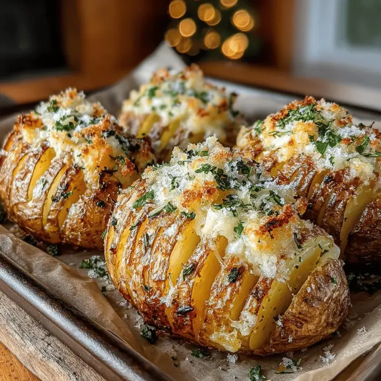 When it comes to transforming a simple potato into a culinary delight, few methods are as visually striking and flavorful as the Hasselback technique. Originating from Sweden, Hasselback potatoes are characterized by their unique preparation style, which involves making thin, evenly spaced cuts across the potato, creating numerous overlapping layers. This method not only enhances the presentation but also allows for better flavor absorption and crispiness, making every bite a delicious experience. Among the several variations of this classic dish, Garlic Parmesan Hasselback Potatoes stand out due to their rich, savory flavor profile that combines the earthiness of garlic with the sharpness of Parmesan cheese.