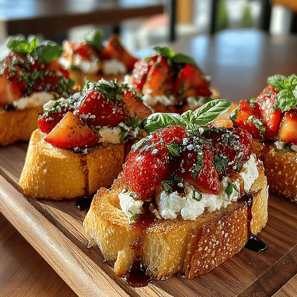 As summer approaches, the vibrant flavors of the season come alive, with fresh strawberries leading the charge as one of the most beloved fruits. Their juicy sweetness not only tantalizes the taste buds but also evokes memories of sun-drenched picnics and backyard barbecues. One delightful way to showcase these succulent berries is through the creation of Balsamic Strawberry Crostini, an appetizer that masterfully combines sweet and savory elements. This dish is not only visually appealing but also versatile enough to suit any occasion, from elegant gatherings to casual afternoon snacks.