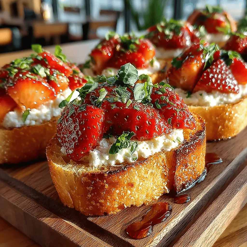As summer approaches, the vibrant flavors of the season come alive, with fresh strawberries leading the charge as one of the most beloved fruits. Their juicy sweetness not only tantalizes the taste buds but also evokes memories of sun-drenched picnics and backyard barbecues. One delightful way to showcase these succulent berries is through the creation of Balsamic Strawberry Crostini, an appetizer that masterfully combines sweet and savory elements. This dish is not only visually appealing but also versatile enough to suit any occasion, from elegant gatherings to casual afternoon snacks.