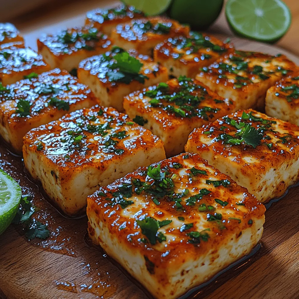 Tofu, also known as bean curd, is made from soybeans and is celebrated for its protein content and versatility in cooking. It comes in several varieties, primarily categorized into firm, soft, and silken types. Firm tofu is ideal for frying, baking, and grilling due to its dense texture, making it the perfect choice for our Crunchy Chili-Lime Tofu Cubes. Soft and silken tofu, on the other hand, are more suitable for smoothies, soups, and desserts.