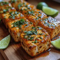 Tofu, also known as bean curd, is made from soybeans and is celebrated for its protein content and versatility in cooking. It comes in several varieties, primarily categorized into firm, soft, and silken types. Firm tofu is ideal for frying, baking, and grilling due to its dense texture, making it the perfect choice for our Crunchy Chili-Lime Tofu Cubes. Soft and silken tofu, on the other hand, are more suitable for smoothies, soups, and desserts.
