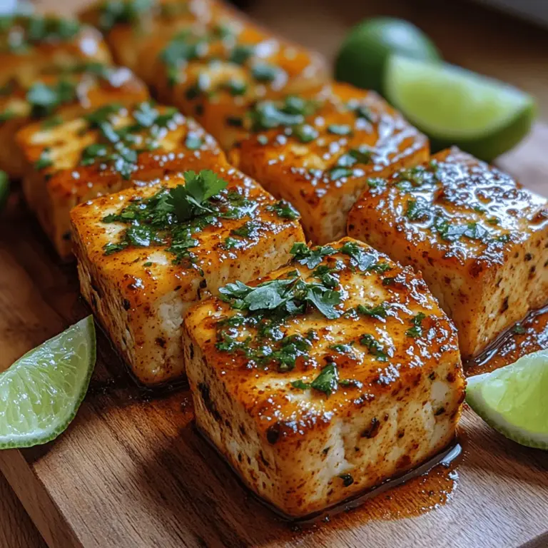 Tofu, also known as bean curd, is made from soybeans and is celebrated for its protein content and versatility in cooking. It comes in several varieties, primarily categorized into firm, soft, and silken types. Firm tofu is ideal for frying, baking, and grilling due to its dense texture, making it the perfect choice for our Crunchy Chili-Lime Tofu Cubes. Soft and silken tofu, on the other hand, are more suitable for smoothies, soups, and desserts.