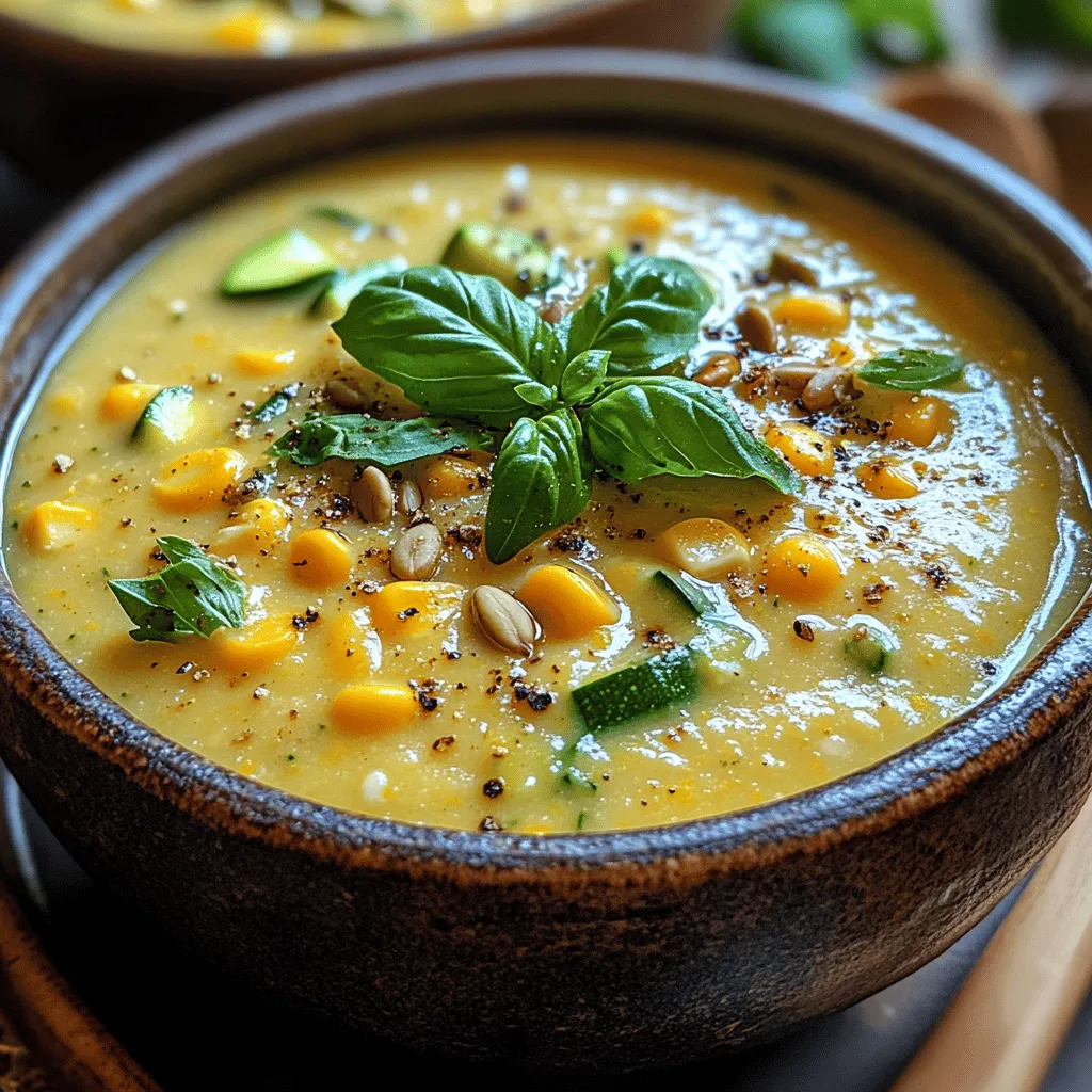 In the world of comfort food, few dishes evoke the same sense of warmth and satisfaction as a creamy soup. Among the myriad of options, the Creamy Corn and Zucchini Delight Soup stands out as a particularly delightful choice. This dish beautifully marries the natural sweetness of fresh corn with the subtle earthiness of zucchini, creating a flavor profile that is both comforting and invigorating. Whether enjoyed as a light lunch or a cozy dinner, this soup not only tantalizes the taste buds but also provides a wealth of nutrients, making it a wholesome addition to any meal plan.