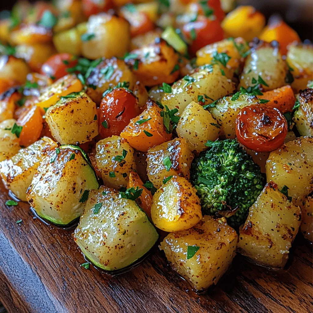 In the world of culinary delights, few dishes capture the eye and tantalize the taste buds quite like Crunchy Roasted Rainbow Veggies. This vibrant medley, bursting with an array of colors, not only adds an artistic flair to your table but also serves as a powerhouse of nutrition. Packed with essential vitamins and minerals, this recipe is an enticing way to incorporate a diverse selection of vegetables into your meals, making it an ideal choice for health-conscious individuals and families alike.