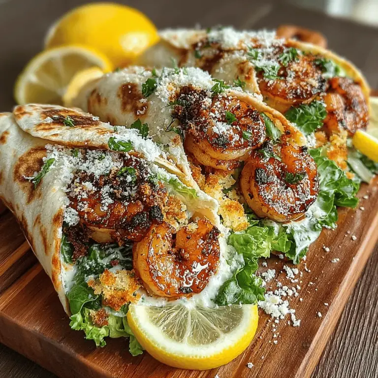 Wraps have become a staple in contemporary cuisine, celebrated for their versatility, convenience, and ability to pack a variety of flavors and textures into a single portable meal. From classic combinations to innovative twists, wraps cater to a multitude of tastes and dietary preferences. Among the many wrap options, Grilled Shrimp Caesar Wraps stand out as a delightful and nutritious choice that brings together the beloved elements of a traditional Caesar salad and the satisfying bite of grilled shrimp. This dish not only offers a burst of flavor but also serves as a healthy option for lunch or dinner, making it perfect for anyone looking to enjoy a balanced meal without sacrificing taste.