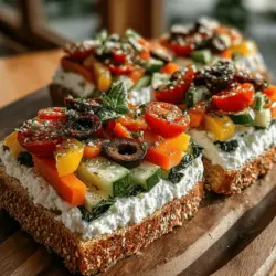 One of the standout features of Chilled Rainbow Veggie Pizza Squares is their striking visual presentation. The array of colors from the fresh vegetables creates an inviting and appetizing display that is hard to resist. This dish embodies the spirit of summer with its refreshing flavors and vibrant hues, making it a great choice for those looking to brighten up their dining experience.