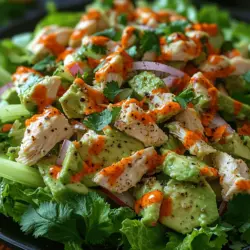Chilling the Avocado Bliss Chicken Salad is an essential step that should not be overlooked. Once you’ve combined all your ingredients, covering the salad and placing it in the refrigerator allows the flavors to meld beautifully. This resting period enhances the taste, leading to a more vibrant, cohesive dish. The cool temperature also improves the texture, making the salad refreshingly crisp and satisfying. Aim to chill the salad for at least 30 minutes, but if you can let it sit for an hour or even longer, you’ll be rewarded with a more pronounced flavor profile.