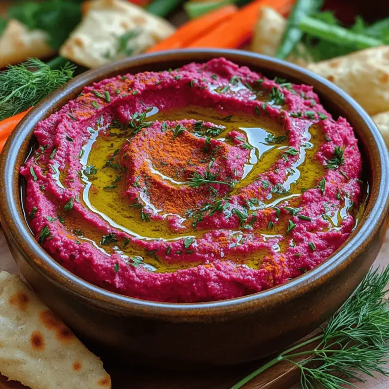 Hummus has secured its place as a beloved staple in various cuisines around the world, celebrated for its creamy texture and myriad of flavors. This versatile dip, traditionally made from chickpeas and tahini, has evolved beyond its Middle Eastern roots to become a favorite accompaniment for everything from fresh vegetables to pita bread and crackers. Its adaptability means it can easily accommodate a wide range of additional ingredients, allowing for exciting new takes on the classic recipe. One such delightful variation is roasted beet hummus—a dish that not only tantalizes the taste buds but also brings a beautiful pop of color to your table.