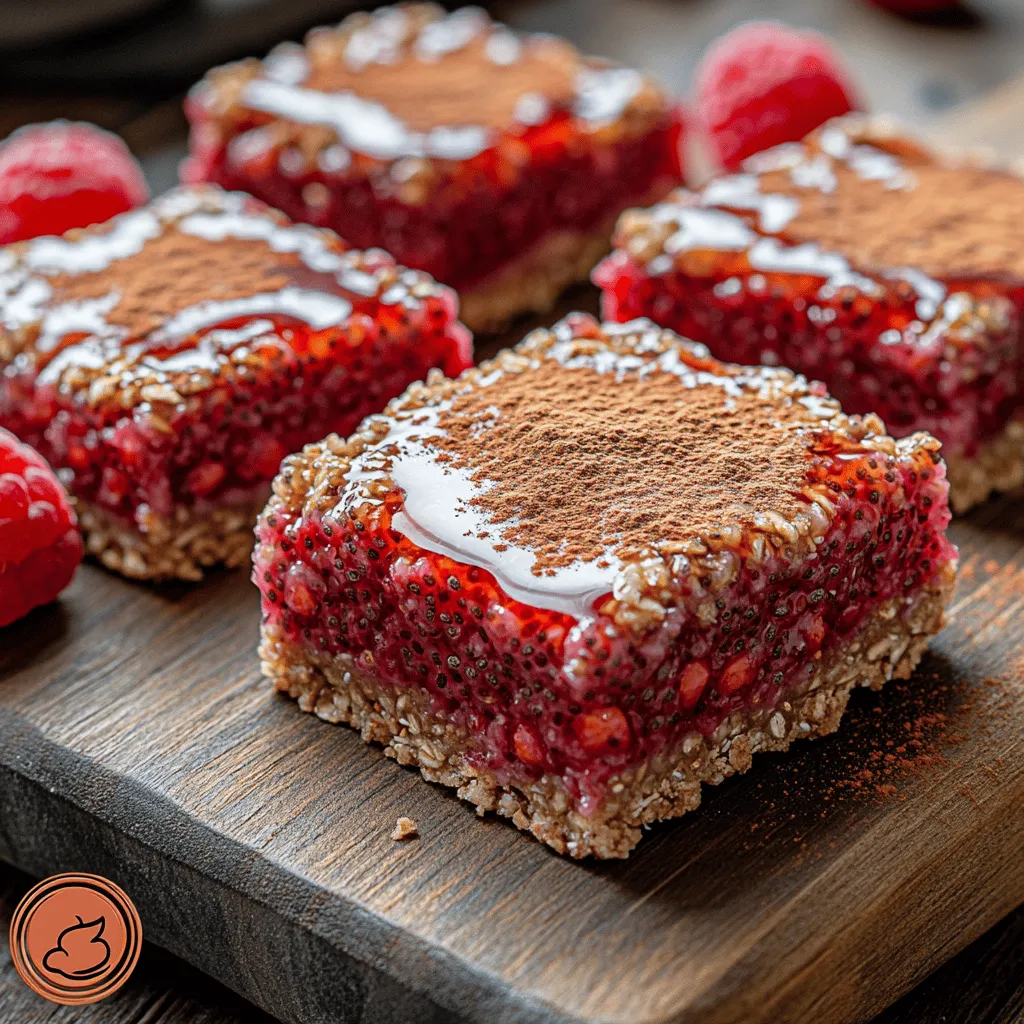 If you're on the lookout for a deliciously wholesome snack or an energizing breakfast option, look no further than Sweet Raspberry Chia Squares. These delightful squares combine the tart sweetness of fresh raspberries with the satisfying crunch of rolled oats and the unique texture of chia seeds, creating a treat that is not only tasty but also packed with nutritional benefits. Perfect for meal prep, these squares can be enjoyed on the go, making them an ideal choice for busy mornings or a quick afternoon pick-me-up.