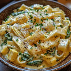 Creamy Spinach Artichoke Pasta is a delightful dish that combines the comforting nature of pasta with the rich flavors of a classic spinach artichoke dip. This recipe is not just a meal; it’s an experience that brings warmth and satisfaction to the dinner table. The fusion of al dente pasta enveloped in a silky, creamy sauce, complemented by fresh spinach and tender artichoke hearts, makes it an ideal choice for both pasta lovers and those seeking a comforting weeknight dinner. With easy-to-follow steps and wholesome ingredients, this dish is perfect for any home cook looking to impress their family or guests without spending hours in the kitchen.