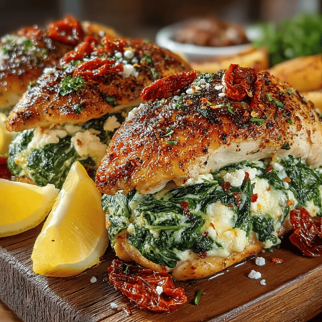 Savory Spinach and Feta Stuffed Chicken is a dish that perfectly marries flavor and nutrition, making it a standout option for weeknight dinners or special gatherings. This delightful recipe features tender chicken breasts filled with a creamy mixture of spinach, feta, and herbs, creating a satisfying meal that doesn’t compromise on health. The combination of savory and slightly tangy feta, coupled with the earthiness of spinach, results in a flavor profile that is both vibrant and comforting.