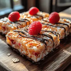 Are you in search of a delicious yet nutritious snack that satisfies your sweet tooth without the guilt? Look no further than Sweet Raspberry Coconut Slices. This delightful treat combines the natural sweetness of raspberries with the rich, tropical flavor of coconut, creating a perfect harmony of taste and texture. These slices are not only simple to make but also serve as a versatile option for various occasions, whether you're planning a quick snack, looking for a healthy dessert alternative, or wanting to add something special to your meal prep.