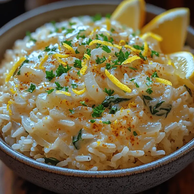 In the world of culinary delights, few dishes can match the harmonious blend of flavors found in a Zesty Creamy Lemon Garlic Rice Bowl. This dish beautifully marries the sharpness of lemon with the richness of cream and the aromatic qualities of garlic, delivering a satisfying and invigorating experience in every bite. Whether you’re preparing a comforting weeknight meal or impressing guests at a dinner party, this rice bowl is both versatile and appealing, making it an excellent choice for any occasion.