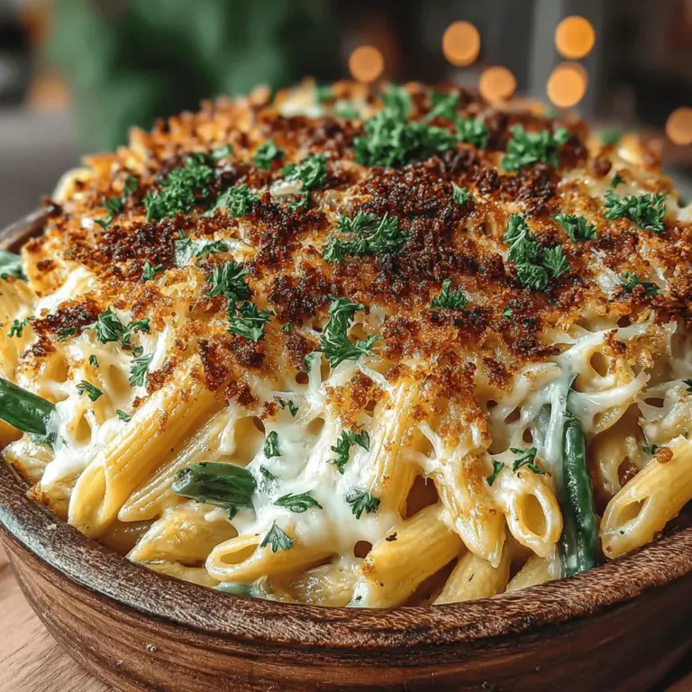 If you’re looking for a dish that strikes the perfect balance between comfort food and refreshing flavors, look no further than the Lemon Butter Green Bean Pasta Bake. This delightful recipe combines the heartiness of pasta with the zesty brightness of lemon and the vibrant crunch of fresh green beans. Ideal for family dinners or gatherings, this dish showcases how simple ingredients can come together to create a satisfying meal that’s both creamy and invigorating.