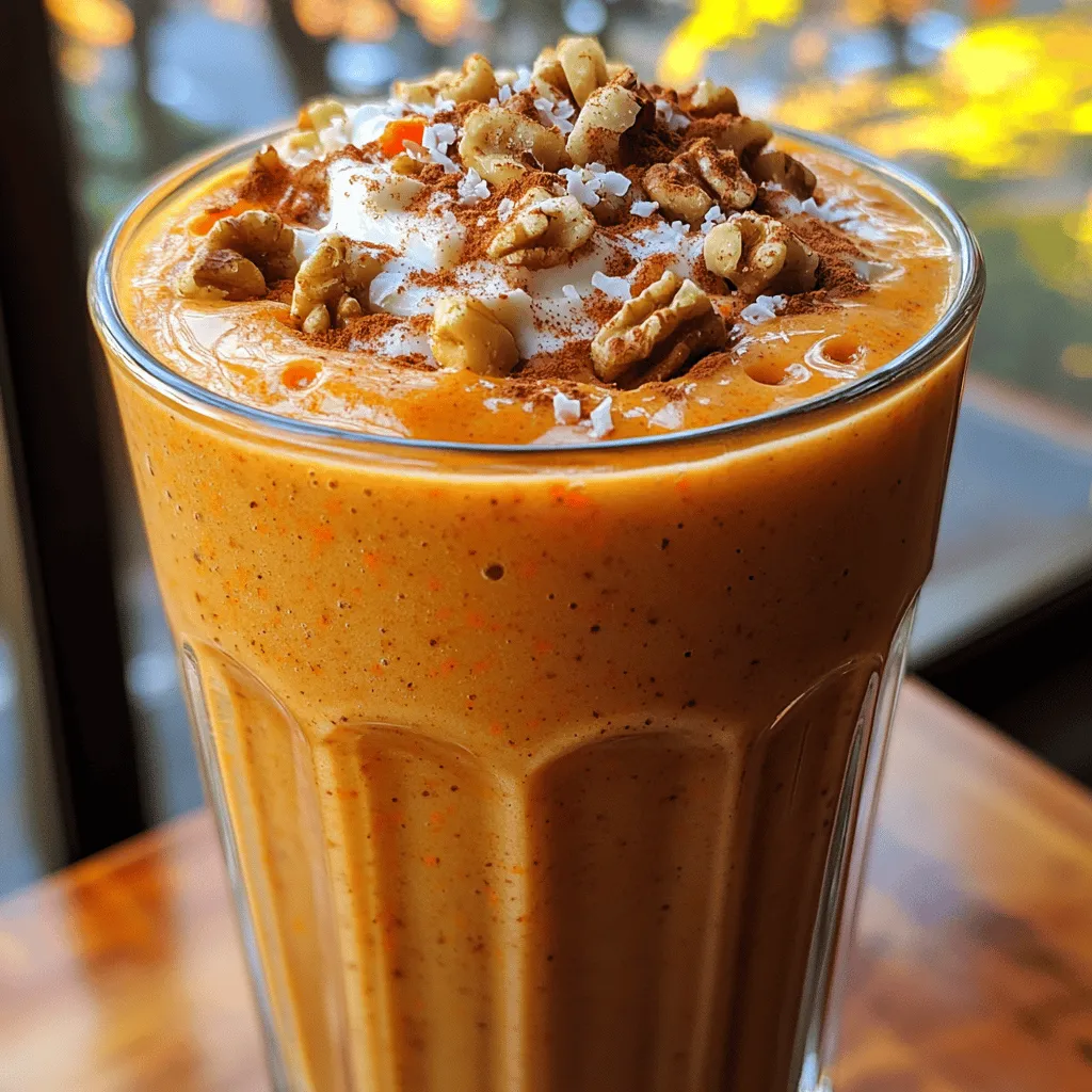 In recent years, smoothies have surged in popularity, becoming a staple for those seeking nutritious and convenient meal options. They are celebrated not only for their versatility but also for their ability to pack a wealth of vitamins and minerals into a single serving. Among the myriad of smoothie recipes available, the Spiced Carrot Cake Smoothie stands out as a delightful and nourishing twist on a beloved dessert. This smoothie captures the essence of traditional carrot cake while providing a healthier alternative that is perfect for breakfast or a midday snack.