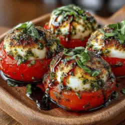 When it comes to appetizers that impress without the fuss, Mini Mozzarella Pesto Stuffed Tomatoes stand out as a vibrant and delicious option. This recipe combines the delightful sweetness of cherry tomatoes with the creamy, rich texture of mini mozzarella balls, all enhanced by the fresh, aromatic notes of homemade basil pesto. Perfect for gatherings, these stuffed tomatoes are not only visually appealing but also packed with flavor and nutrition. Whether you’re hosting a party, preparing a healthy snack, or looking for a unique dish to complement a summer barbecue, this recipe checks all the boxes.
