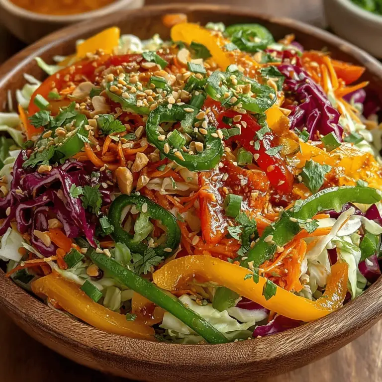 When it comes to salads, few dishes can hold a candle to the vibrant and refreshing Crunchy Asian Cabbage Peanut Salad. This delightful medley is not just a feast for the eyes; it's a wholesome combination that bursts with flavor and texture. Perfect for a light lunch, a barbecue gathering, or as a side dish to complement your main course, this salad brings together a variety of colorful ingredients that are not only visually appealing but also packed with nutrients.