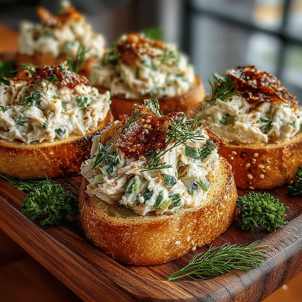 Mini Tuna Salad Toast Circles are an inviting and versatile dish that masterfully combines the rich, savory flavors of tuna salad with the satisfying crunch of toasted bread. These bite-sized delights serve as perfect appetizers, quick snacks, or light meals, making them an excellent choice for gatherings, brunches, or even a simple weekday lunch. One of the most appealing aspects of this recipe is its ease of preparation; you can whip up these tasty circles in no time, ensuring that you have a nourishing option ready whenever hunger strikes. Not only are they delicious, but they are also packed with protein and essential nutrients, making them a health-conscious choice.