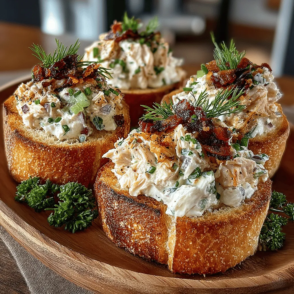 Mini Tuna Salad Toast Circles are an inviting and versatile dish that masterfully combines the rich, savory flavors of tuna salad with the satisfying crunch of toasted bread. These bite-sized delights serve as perfect appetizers, quick snacks, or light meals, making them an excellent choice for gatherings, brunches, or even a simple weekday lunch. One of the most appealing aspects of this recipe is its ease of preparation; you can whip up these tasty circles in no time, ensuring that you have a nourishing option ready whenever hunger strikes. Not only are they delicious, but they are also packed with protein and essential nutrients, making them a health-conscious choice.