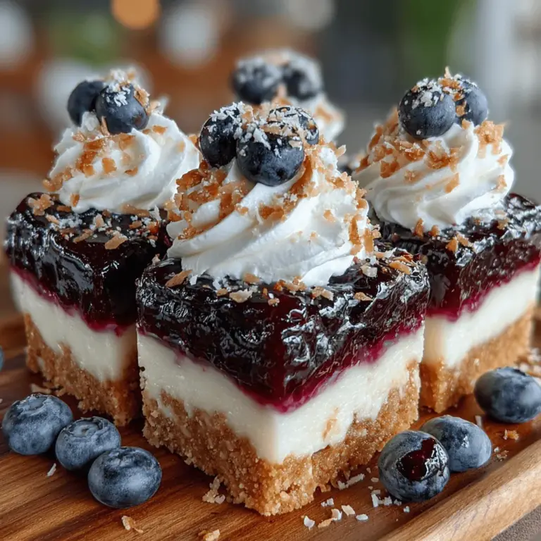 If you're searching for a refreshing and nutritious treat, look no further than Frozen Blueberry Coconut Cream Bars. This delightful recipe combines the tartness of blueberries with the rich, tropical flavor of coconut, creating a dessert that is not only delicious but also visually stunning. Perfect for warm days or as a healthy snack, these bars are sure to please both your taste buds and your health-conscious side.