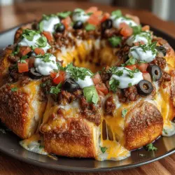 Tacos have long been a favorite in many households, celebrated for their versatility and the endless possibilities for customization. From classic beef and cheese to vegetarian options, tacos can adapt to suit any palate. Similarly, crescent rolls have made their mark in the culinary world, known for their flaky texture and ease of use in various recipes. Now, imagine combining these two beloved options into a single dish: Savory Mini Chicken Taco Crescent Rings. This innovative twist on traditional tacos not only brings a delightful new flavor but also adds a fun and interactive element to your dining experience.