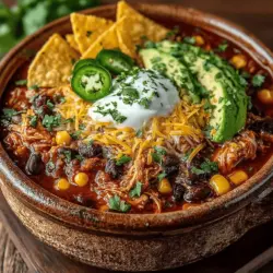 Spicy Slow Cooker Chicken Tortilla Chili