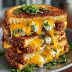 Spicy Green Chili Turkey Grilled Melts