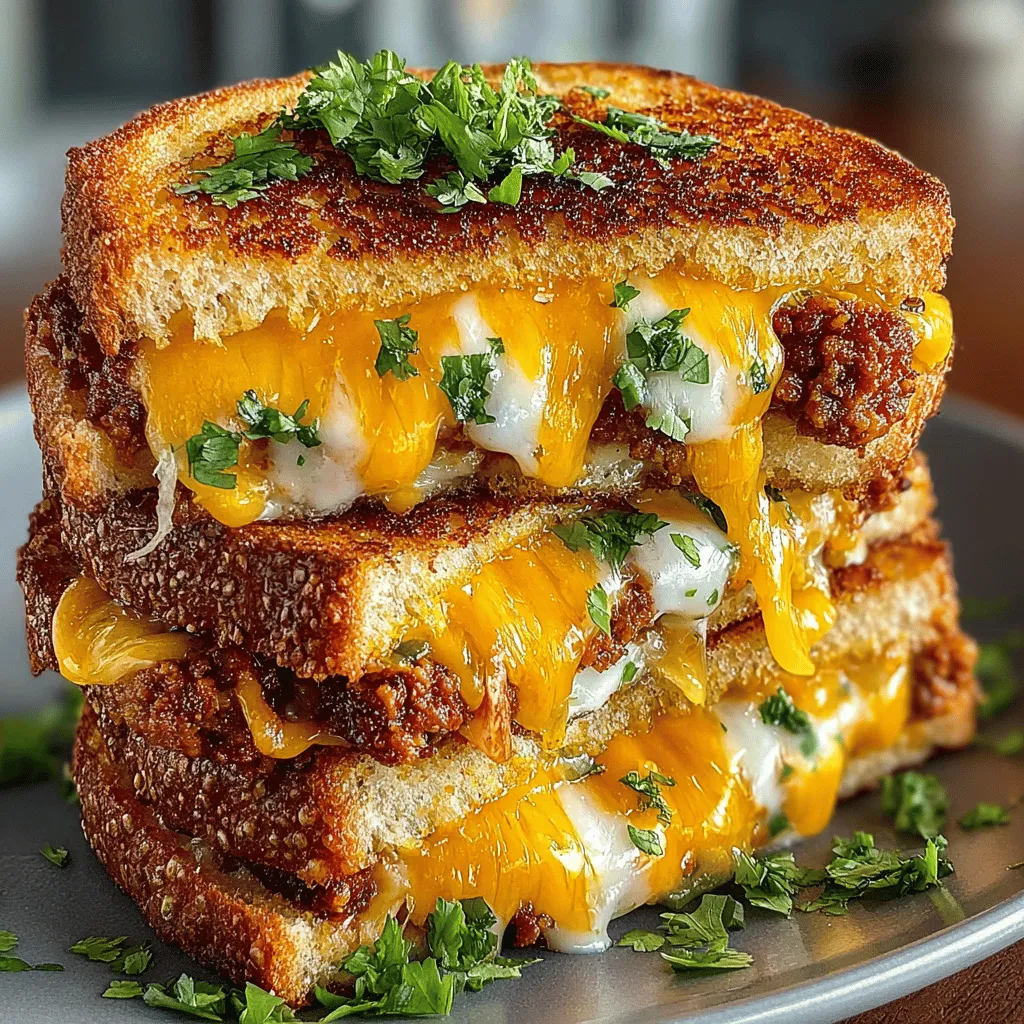 Spicy Green Chili Turkey Grilled Melts