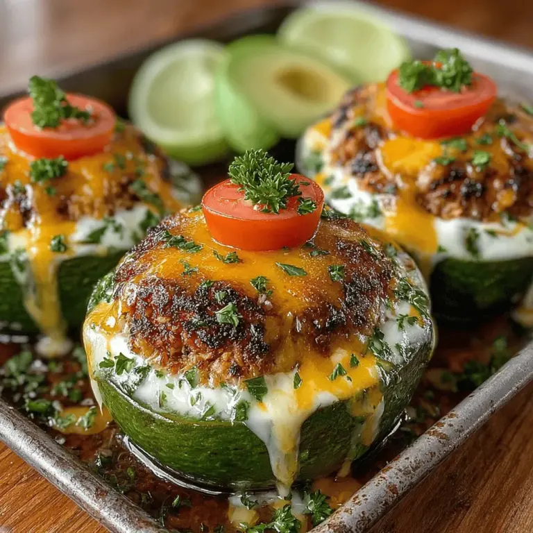 In the realm of quick and satisfying meals, Cheesy Stuffed Avocado Tuna Melts stand out as a delicious option that marries convenience with nutrition. This dish features creamy avocados filled with a savory tuna salad, topped with melted cheese—making it an irresistible choice for lunch, dinner, or even a hearty snack. The combination of flavors and textures not only delights the taste buds but also delivers a wealth of nutrients, making it a favorite among health-conscious food lovers.