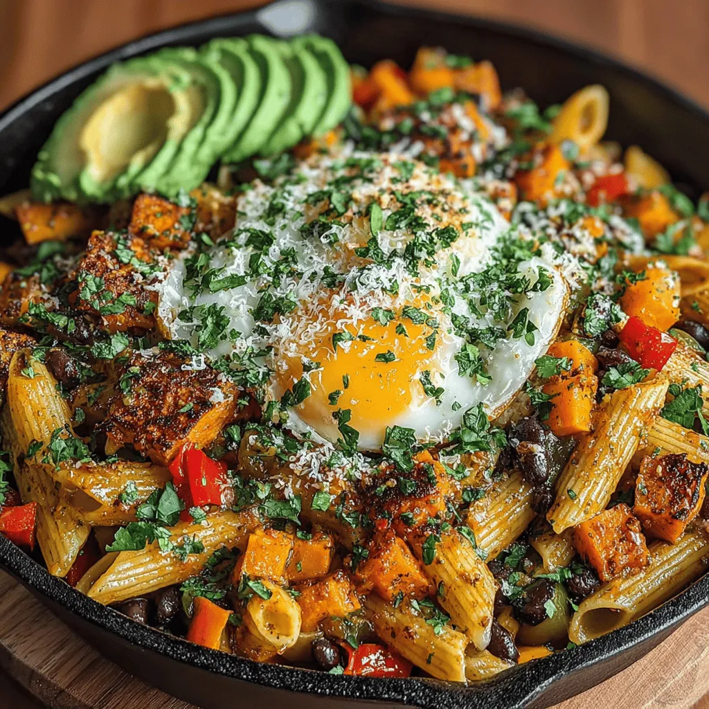 Sweet Potato Chili Pasta Skillet Recipe