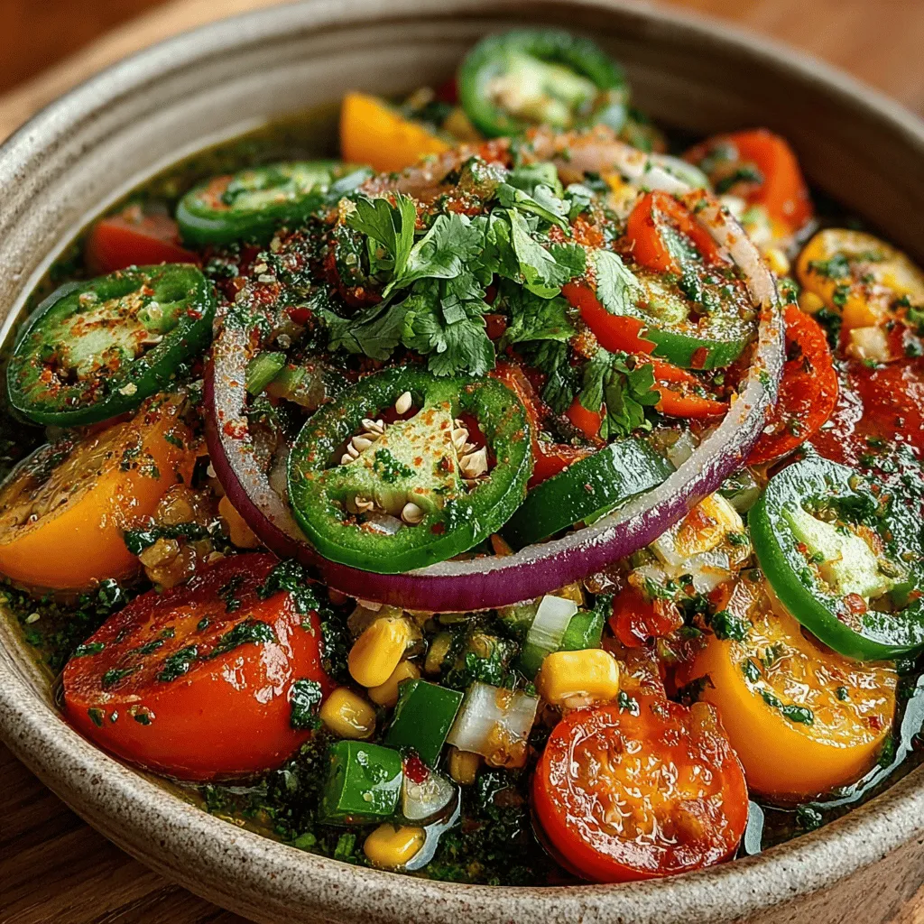 In the culinary landscape, few dishes can match the vibrant flavor profile and versatility of the Spicy Pickled Jalapeño Salad Bowl. This dish is not just a salad; it's a zesty celebration that showcases the delightful interplay of fresh vegetables, a tangy pickling brine, and the heat of jalapeños. Whether served as a refreshing side dish, a bold topping for tacos, or a colorful addition to grilled meats, this salad bowl is sure to tantalize your taste buds and elevate your meal experience.