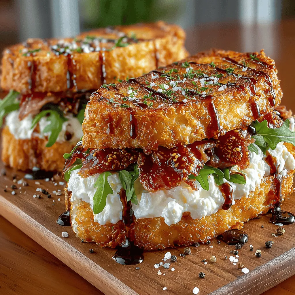 The Fig Jam Sandwich Melt is a delicious culinary creation that beautifully marries sweet and savory flavors, making it a standout choice for any meal of the day. This sandwich features a delectable combination of ingredients that come together to provide a unique taste experience. With sweet fig jam, creamy goat cheese, peppery arugula, and savory prosciutto, each bite offers a delightful balance of flavors and textures. Whether you're seeking a quick lunch or planning an elegant brunch, this recipe is versatile enough to fit various occasions, satisfying both casual diners and gourmet food lovers alike.