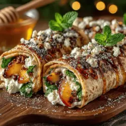 When creating your Sweet and Spicy Peach Wraps, the layering of ingredients is crucial for achieving the right balance of flavors and textures. Leaving a border around the edges of the wrap is essential; this ensures that your filling won't spill out and allows for easier rolling.