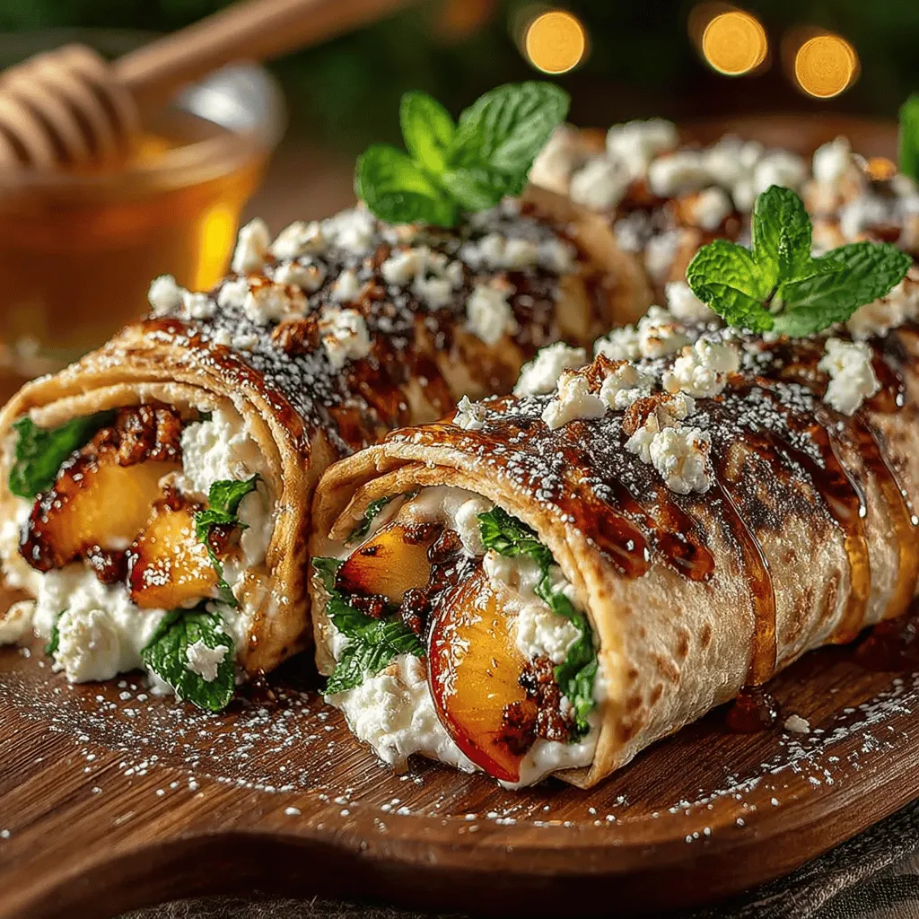 When creating your Sweet and Spicy Peach Wraps, the layering of ingredients is crucial for achieving the right balance of flavors and textures. Leaving a border around the edges of the wrap is essential; this ensures that your filling won't spill out and allows for easier rolling.