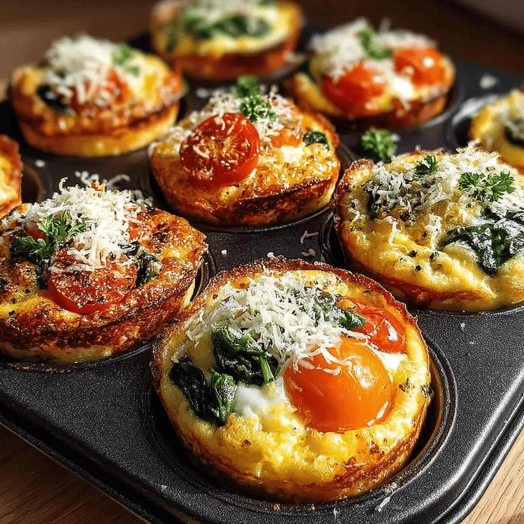 To create the perfect Savory Spinach & Tomato Egg Muffins, it's essential to understand the role each ingredient plays in delivering flavor, nutrition, and texture.