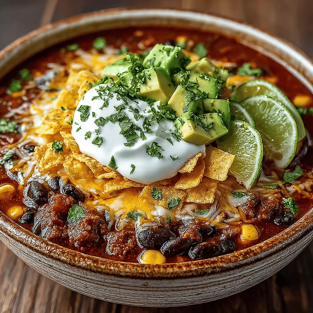 As the seasons shift and the weather cools, there's nothing quite like curling up with a warm bowl of soup. Enter the Crockpot Cheesy Chili Tortilla Soup—an inviting blend of comforting flavors that promises to bring warmth to your dining table. This easy-to-make recipe combines hearty ingredients with a creamy twist, making it the perfect choice for family dinners, gatherings, or a cozy night in. The slow cooker method not only simplifies the cooking process but also allows the ingredients to meld beautifully, resulting in a rich and satisfying meal that requires minimal effort.