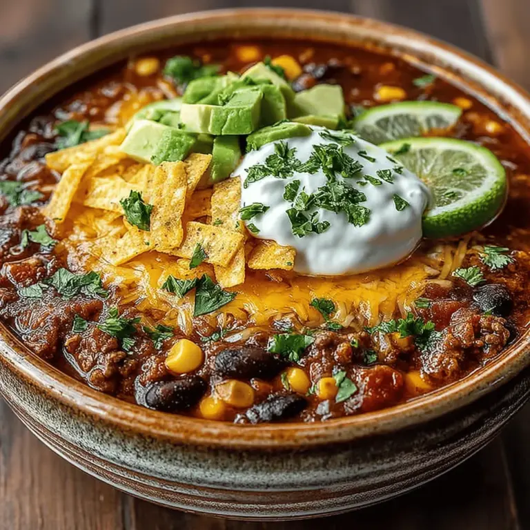 As the seasons shift and the weather cools, there's nothing quite like curling up with a warm bowl of soup. Enter the Crockpot Cheesy Chili Tortilla Soup—an inviting blend of comforting flavors that promises to bring warmth to your dining table. This easy-to-make recipe combines hearty ingredients with a creamy twist, making it the perfect choice for family dinners, gatherings, or a cozy night in. The slow cooker method not only simplifies the cooking process but also allows the ingredients to meld beautifully, resulting in a rich and satisfying meal that requires minimal effort.