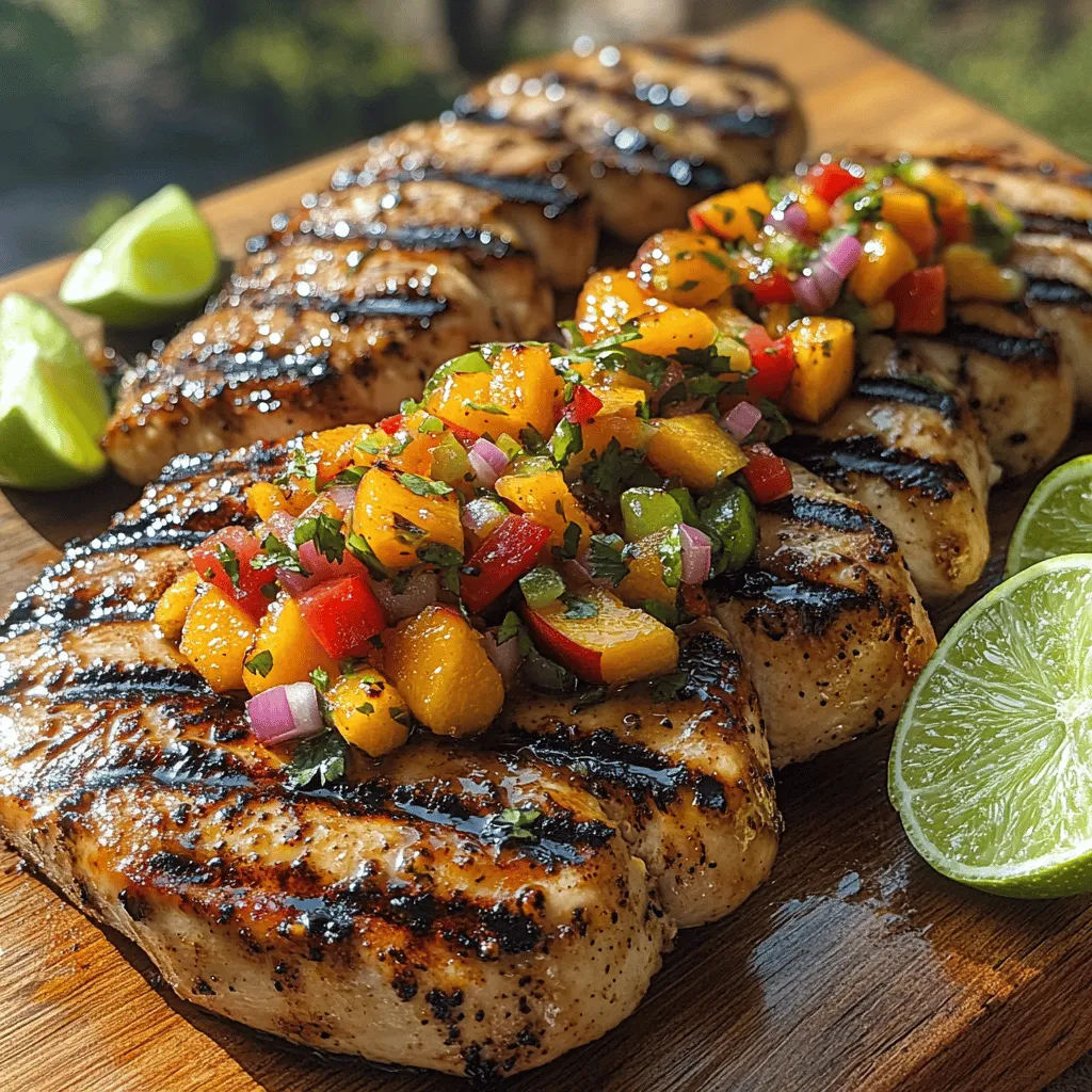 As the sun shines brightly and the days grow longer, the allure of outdoor cooking becomes irresistible. One dish that perfectly encapsulates the essence of summer is Grilled Chicken with Peach Salsa. This vibrant meal combines the succulent, smoky flavors of grilled chicken with the sweet, tangy burst of fresh peach salsa, creating a harmonious blend that tantalizes the taste buds. Whether you're hosting a backyard barbecue or simply enjoying a meal al fresco, this dish is sure to impress.