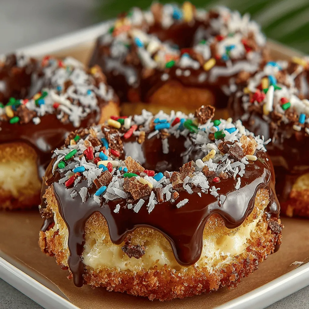 Frozen Yogurt Choco Coconut Rings Recipe