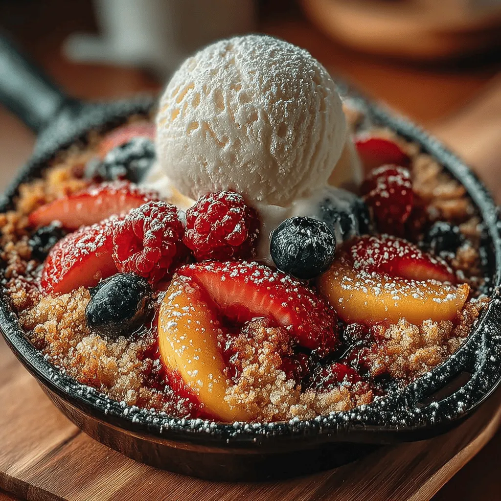 Vibrant Peach & Berry Crumble Bliss