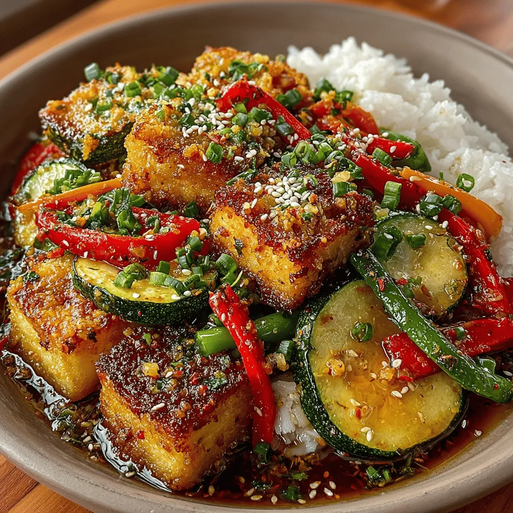 In the realm of quick and nutritious meals, the Zesty Zucchini Tofu Stir Fry stands out for its vibrant flavors and wholesome ingredients. This dish seamlessly combines the light, refreshing taste of zucchini with the hearty texture of tofu, creating a symphony of flavors that tantalize the taste buds. Not only does this stir fry burst with color and taste, but it also packs a punch in terms of nutrition, making it a perfect choice for those aiming to maintain a healthy lifestyle.