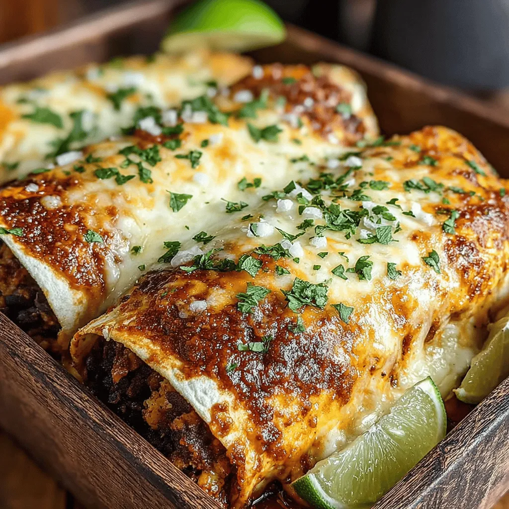 Enchiladas are a beloved staple of Mexican cuisine, celebrated for their versatility and rich flavor. Traditionally filled with various meats, cheeses, and sauces, they are a comforting meal enjoyed by many. However, in the spirit of innovation and healthy eating, this recipe for Sweet Potato & Black Bean Enchiladas Delight introduces a vibrant twist that not only tantalizes the taste buds but also embraces plant-based nourishment.