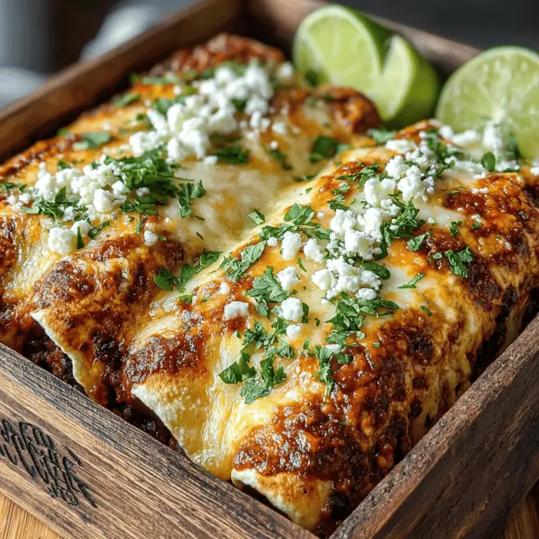 Enchiladas are a beloved staple of Mexican cuisine, celebrated for their versatility and rich flavor. Traditionally filled with various meats, cheeses, and sauces, they are a comforting meal enjoyed by many. However, in the spirit of innovation and healthy eating, this recipe for Sweet Potato & Black Bean Enchiladas Delight introduces a vibrant twist that not only tantalizes the taste buds but also embraces plant-based nourishment.